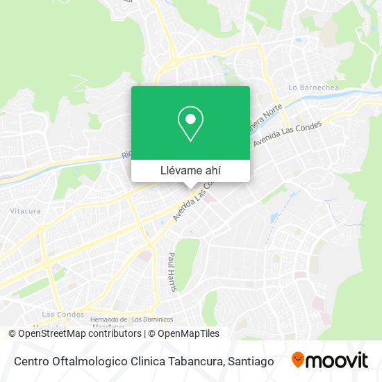 Mapa de Centro Oftalmologico Clinica Tabancura