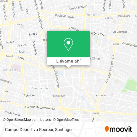Mapa de Campo Deportivo Recrear