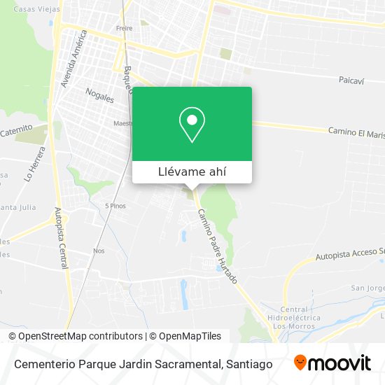 Mapa de Cementerio Parque Jardin Sacramental