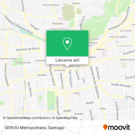 Mapa de SERVIU Metropolitano