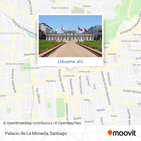 Mapa de Palacio de La Moneda