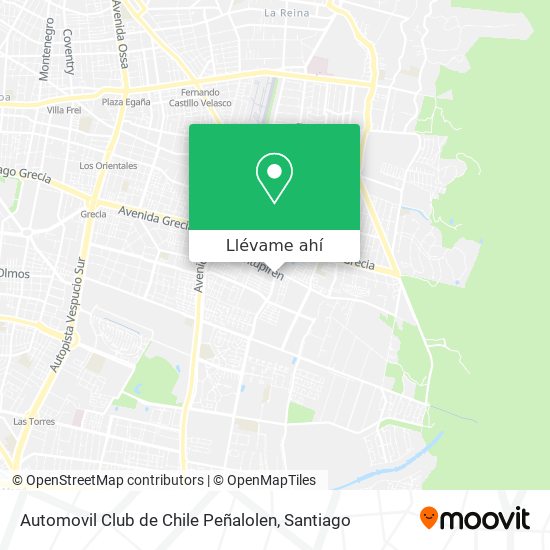 Mapa de Automovil Club de Chile Peñalolen