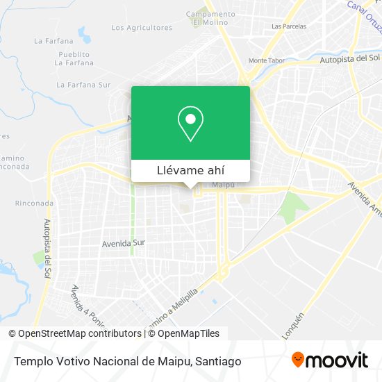 Mapa de Templo Votivo Nacional de Maipu