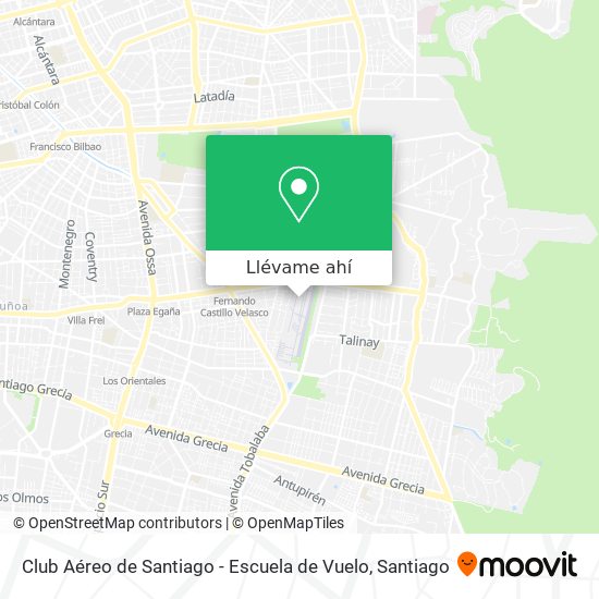 Mapa de Club Aéreo de Santiago - Escuela de Vuelo