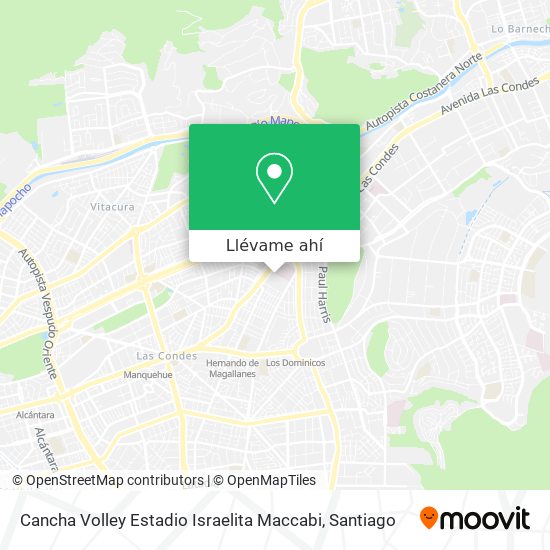 Mapa de Cancha Volley Estadio Israelita Maccabi