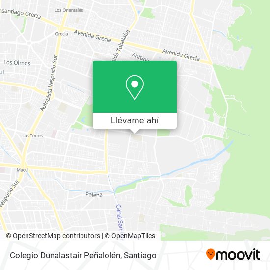 Mapa de Colegio Dunalastair Peñalolén