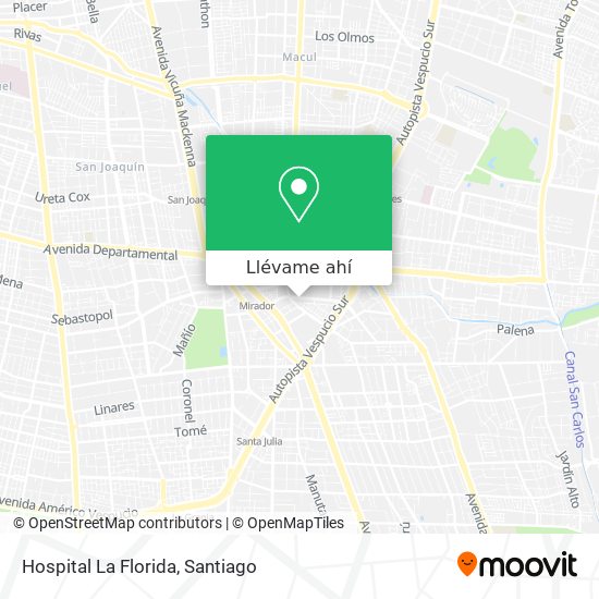 Mapa de Hospital La Florida