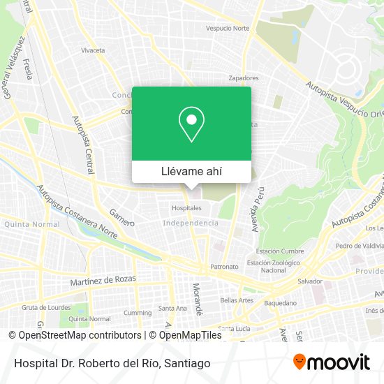 ¿Cómo llegar a Hospital Dr. Roberto del Río en Independencia en Micro o