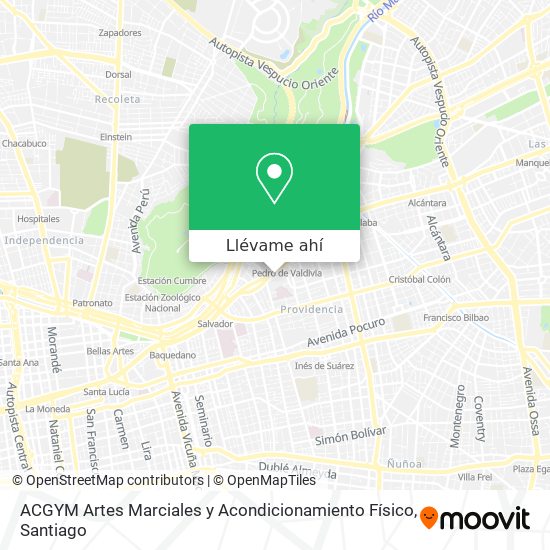 Mapa de ACGYM Artes Marciales y Acondicionamiento Físico