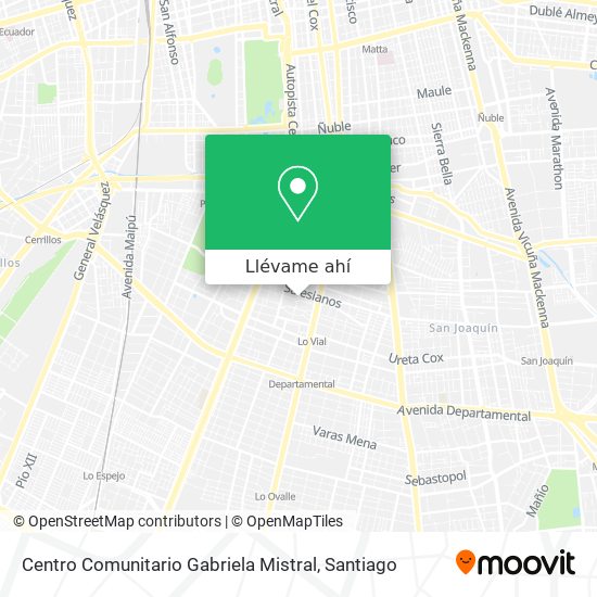Mapa de Centro Comunitario Gabriela Mistral