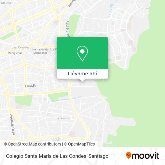 Mapa de Colegio Santa María de Las Condes