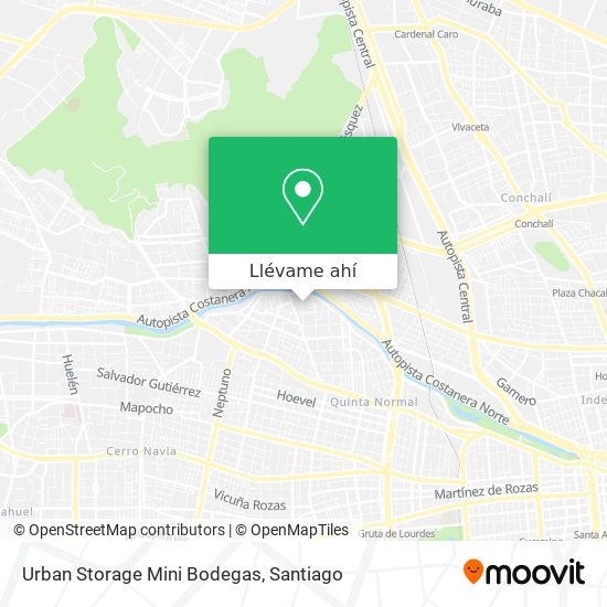 Mapa de Urban Storage Mini Bodegas