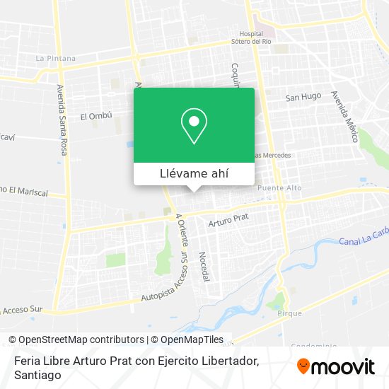 Mapa de Feria Libre Arturo Prat con Ejercito Libertador