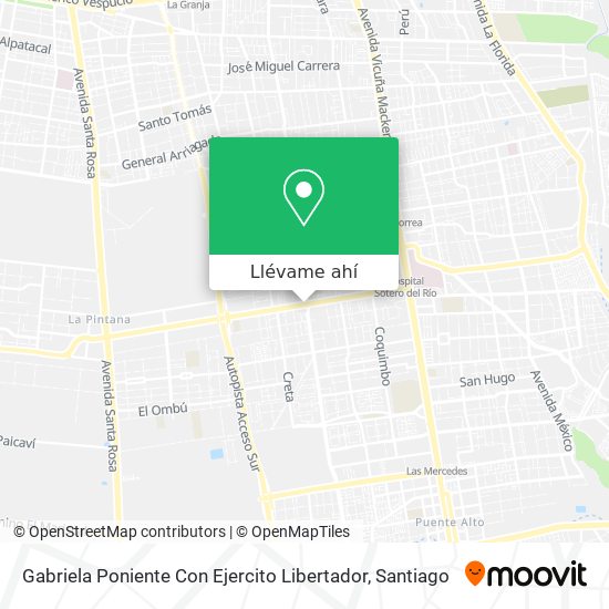 Mapa de Gabriela Poniente Con Ejercito Libertador