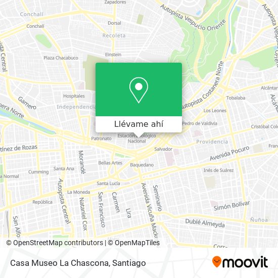 Mapa de Casa Museo La Chascona
