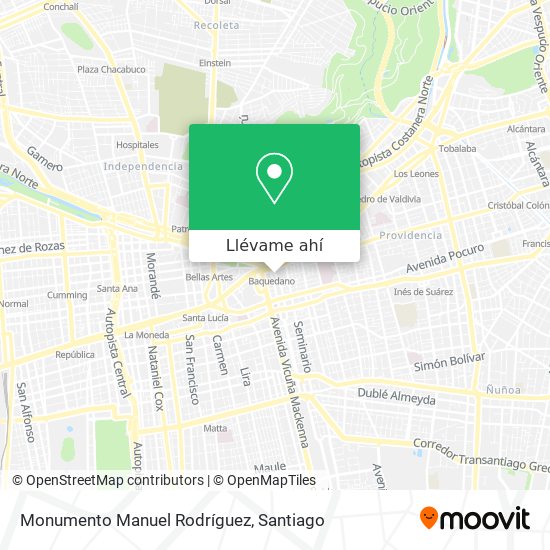 Mapa de Monumento Manuel Rodríguez