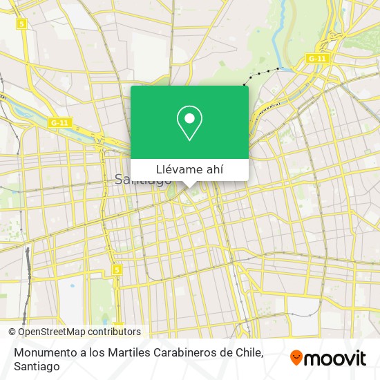 Mapa de Monumento a los Martiles  Carabineros de Chile
