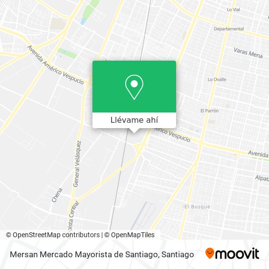 Mapa de Mersan Mercado Mayorista de Santiago