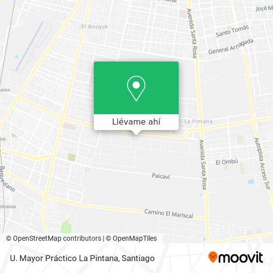 Mapa de U. Mayor Práctico La Pintana