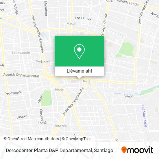 Mapa de Dercocenter Planta D&P Departamental