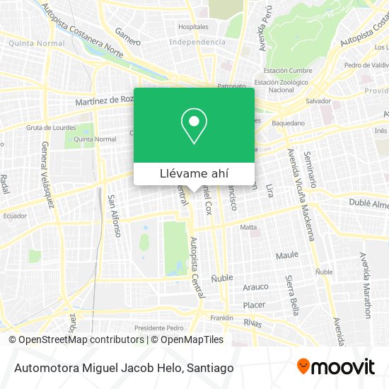 Mapa de Automotora Miguel Jacob Helo