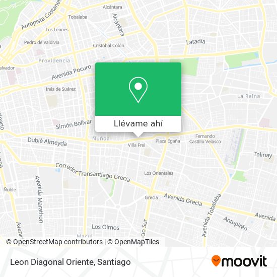 Mapa de Leon Diagonal Oriente