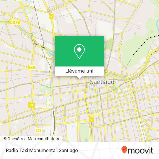 Mapa de Radio Taxi Monumental