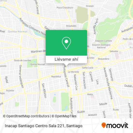 Mapa de Inacap Santiago Centro Sala 221