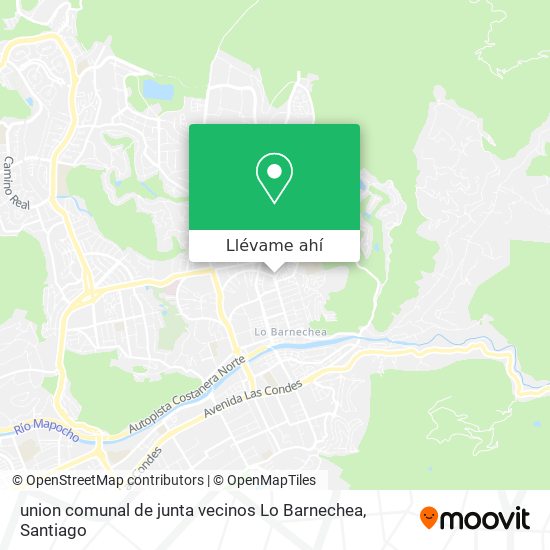 Mapa de union comunal de junta vecinos Lo Barnechea
