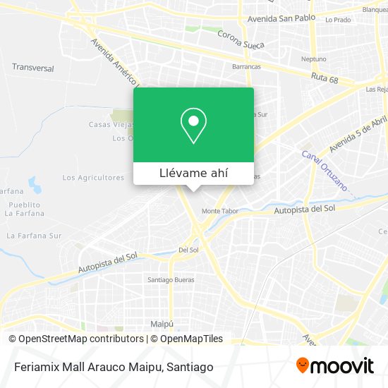 Mapa de Feriamix Mall Arauco Maipu