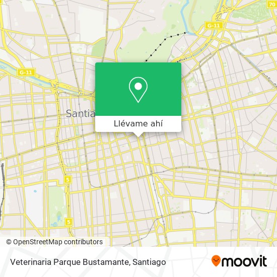Mapa de Veterinaria Parque Bustamante