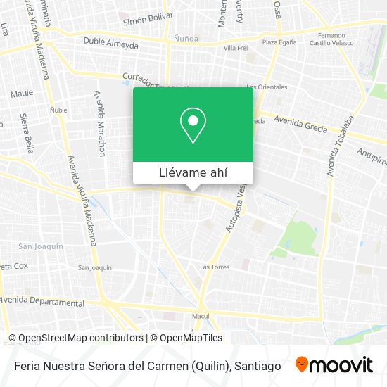 Mapa de Feria Nuestra Señora del Carmen (Quilín)