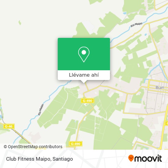Mapa de Club Fitness Maipo