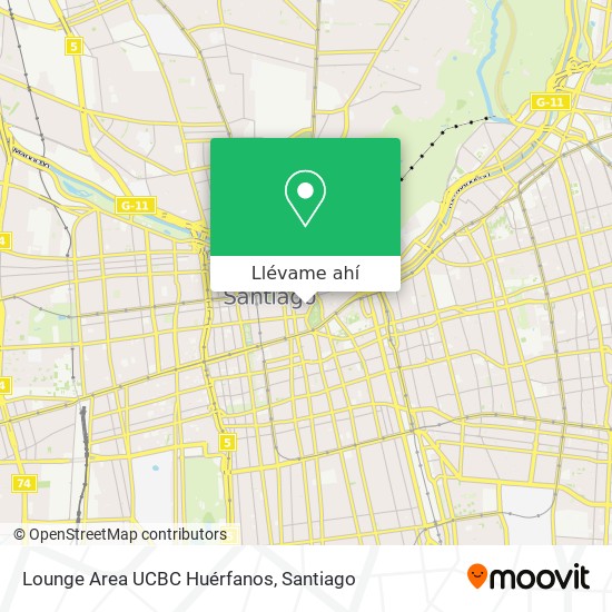 Mapa de Lounge Area UCBC Huérfanos