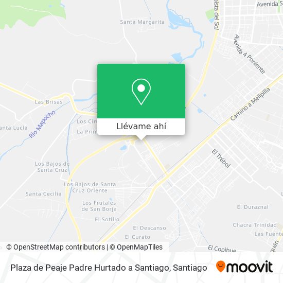 Mapa de Plaza de Peaje  Padre Hurtado a Santiago