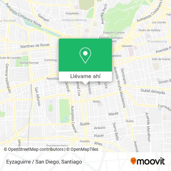 Mapa de Eyzaguirre / San Diego