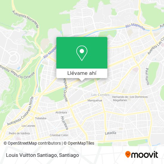 Mapa de Louis Vuitton Santiago