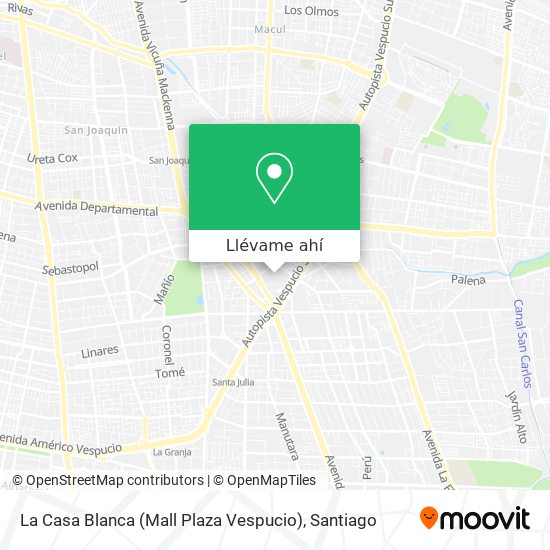 Mapa de La Casa Blanca (Mall Plaza Vespucio)