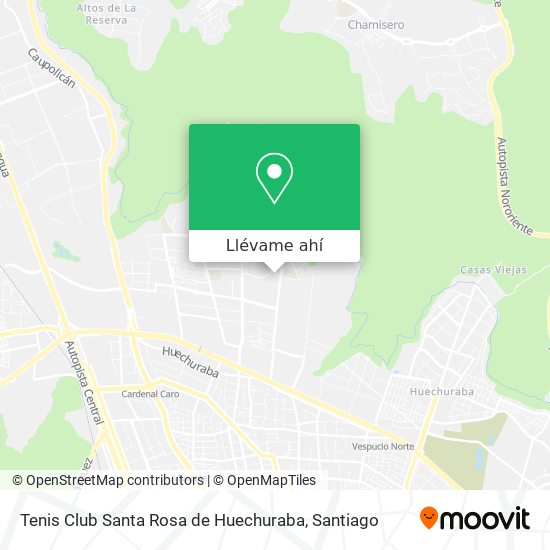 Mapa de Tenis Club Santa Rosa de Huechuraba
