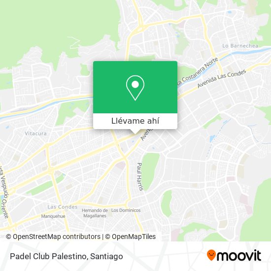 Mapa de Padel Club Palestino