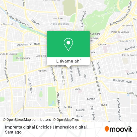 Cómo llegar a Imprenta digital Enciclos | Impresión digital en Santiago en  Metro o Micro?