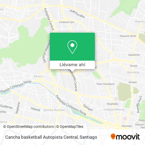 Mapa de Cancha basketball Autopista Central