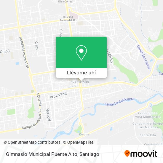 Mapa de Gimnasio Municipal Puente Alto