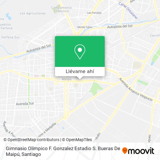 Mapa de Gimnasio Olímpico F. Gonzalez Estadio S. Bueras De Maipú