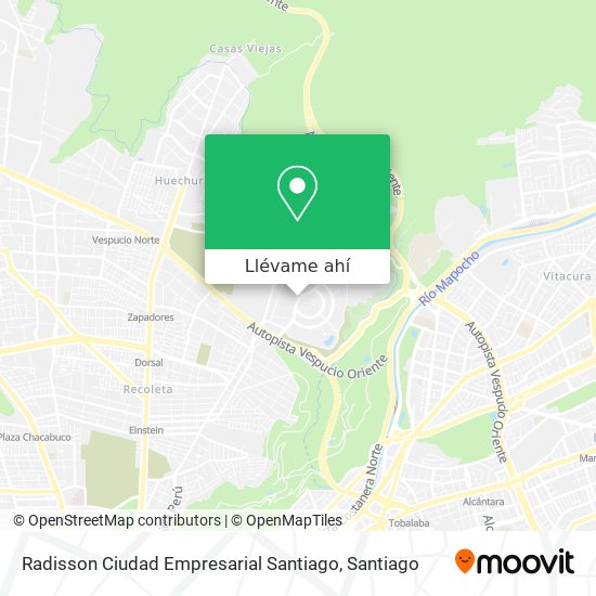 Mapa de Radisson Ciudad Empresarial Santiago
