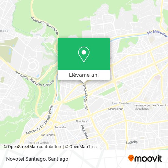 Mapa de Novotel Santiago