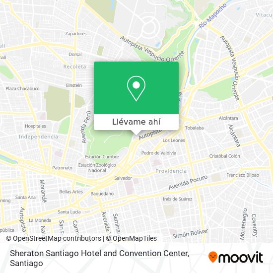Mapa de Sheraton Santiago Hotel and Convention Center