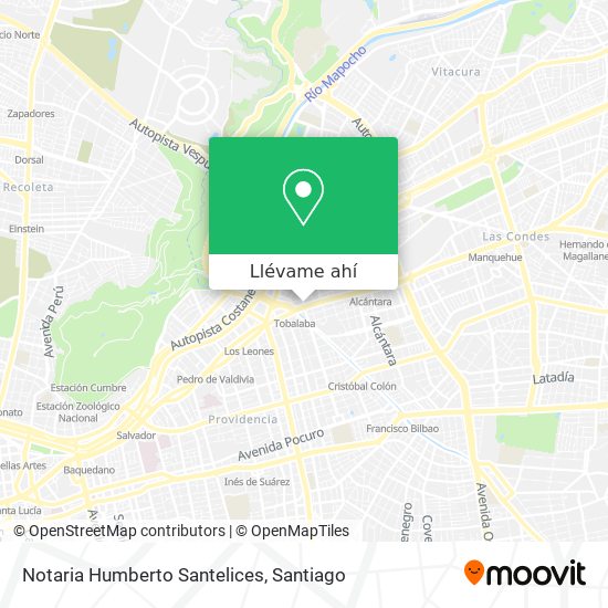 Mapa de Notaria Humberto Santelices