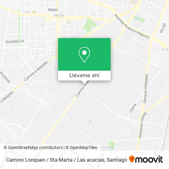 Mapa de Camino Lonquen / Sta Marta / Las acacias