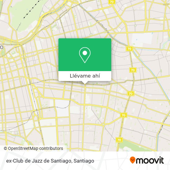 Mapa de ex-Club de Jazz de Santiago